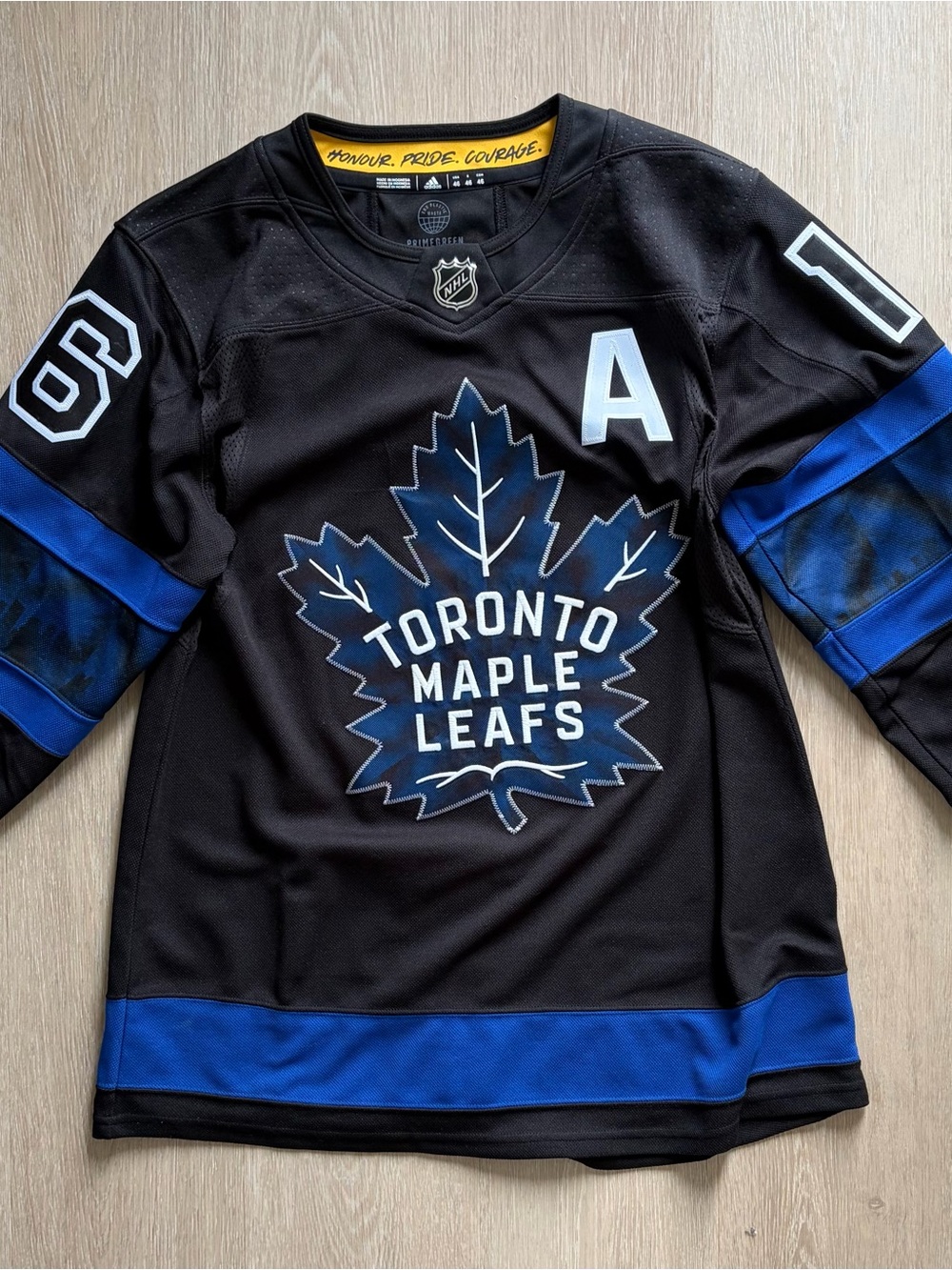 adidas Toronto Maple Leafs Black & Blue Large Hockey Jersey Mitch Marner